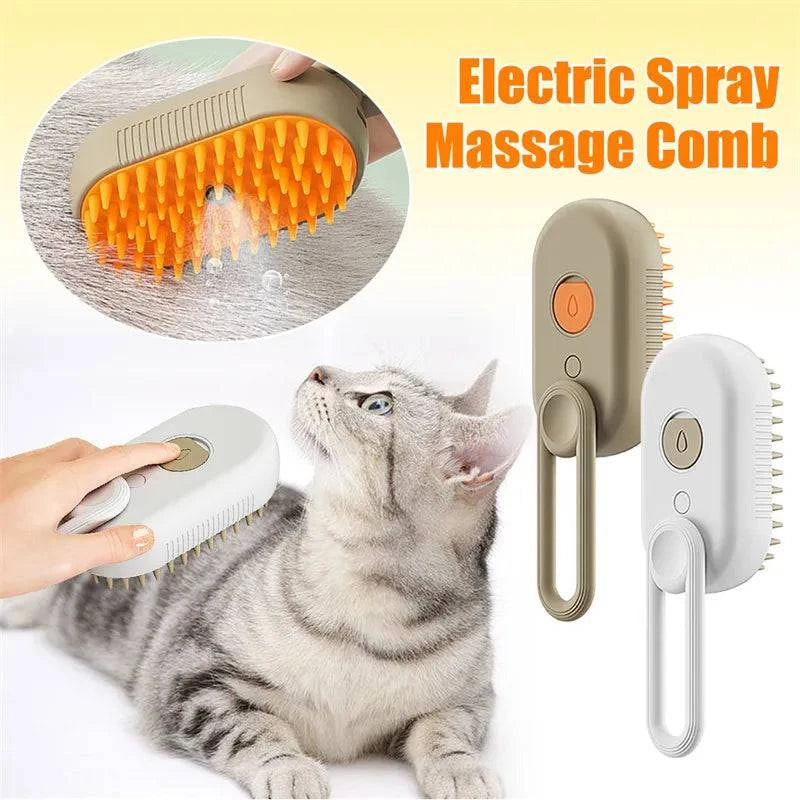 3-in-1 Electric Steam Pet Grooming Brush - Welcome To WWP