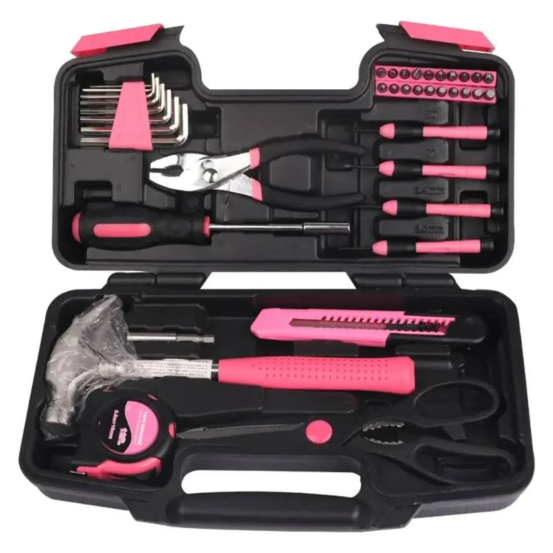 Pink 39-Piece Home Repair Tool Kit - Welcome To WWP