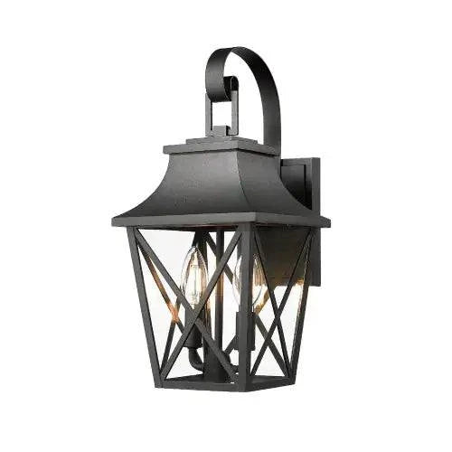 Black Outdoor Wall Light – Modern Waterproof Dual Lamp - Welcome To WWP