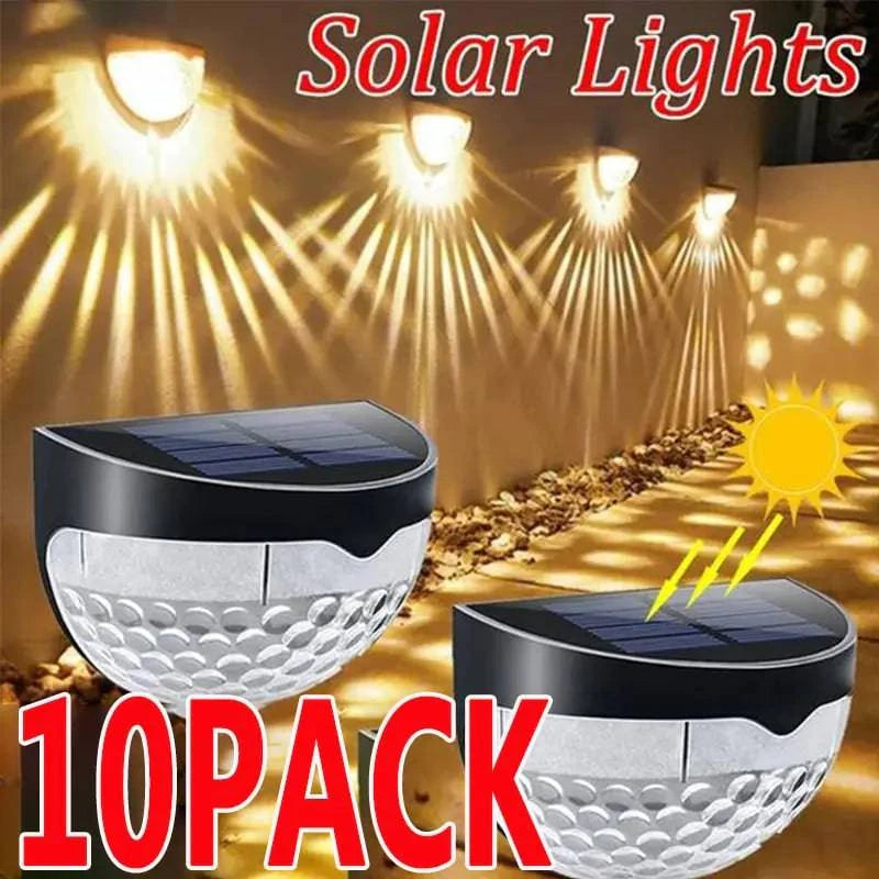 10 Pack LED Solar Light Outdoor Wall Lamps - Welcome To WWP