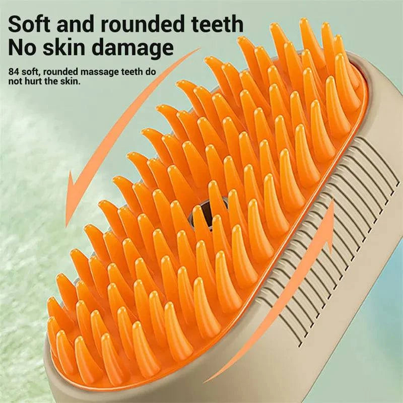 3-in-1 Electric Steam Pet Grooming Brush - Welcome To WWP