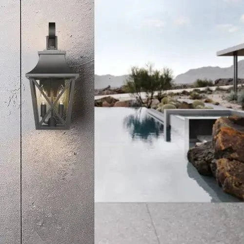 Black Outdoor Wall Light – Modern Waterproof Dual Lamp - Welcome To WWP